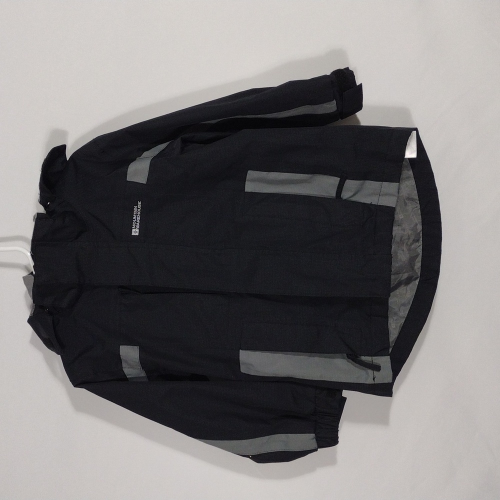 Mountain Warehouse Boys Jacket Sz 3-4 Waterproof Hood Windbreaker Rain Black